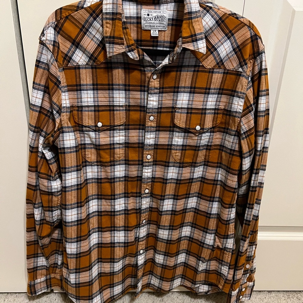 Lucky Brand Plaid Button-Down